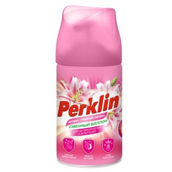 Сменный баллон 250мл PERKLIN "Нежная лилия", для автоматических освежителей, универсальный, 609800