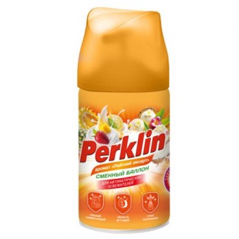 Сменный баллон 250мл PERKLIN "Райский десерт", для автоматических освежителей, универсальный, 609801