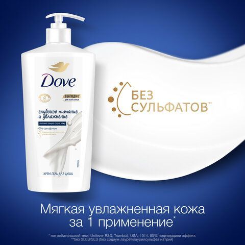 Крем-гель для душа 610мл DOVE &quot;Глубокое питание и увлажнение&quot;, ш/к 03750