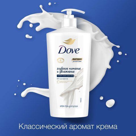 Крем-гель для душа 610мл DOVE &quot;Глубокое питание и увлажнение&quot;, ш/к 03750