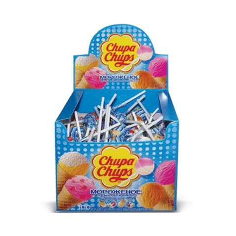 Карамель CHUPA CHUPS 100 шт. (Чупа-Чупс) &quot;Мороженое&quot;, 12 г, 65425
