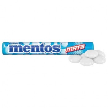 Жевательное драже MENTOS 48 шт. (Ментос) "Мята", 37 г, 3340