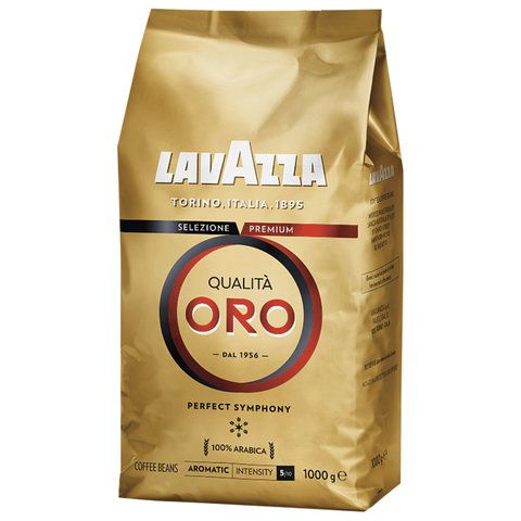 Кофе в зернах LAVAZZA &quot;Qualita Oro&quot; 1 кг, арабика 100%, ИТАЛИЯ, 2056