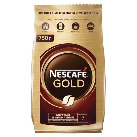 Кофе молотый в растворимом NESCAFE &quot;Gold&quot; 750 г, сублимированный, 12348310