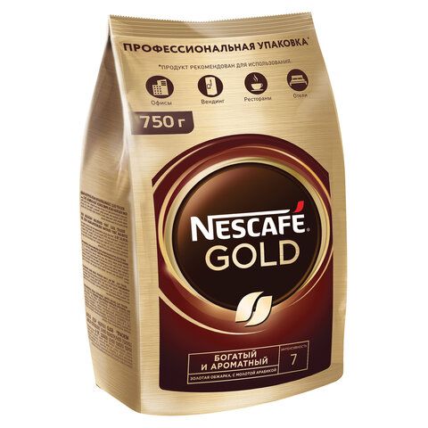 Кофе молотый в растворимом NESCAFE &quot;Gold&quot; 750 г, сублимированный, 12348310