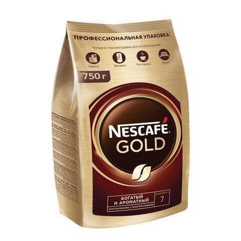 Кофе молотый в растворимом NESCAFE &quot;Gold&quot; 750 г, сублимированный, 12348310