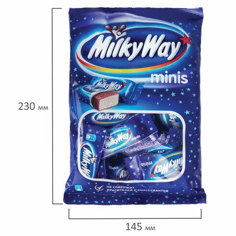 Батончики мини MILKY WAY &quot;Minis&quot; суфле в молочном шоколаде, 176 г, 2262