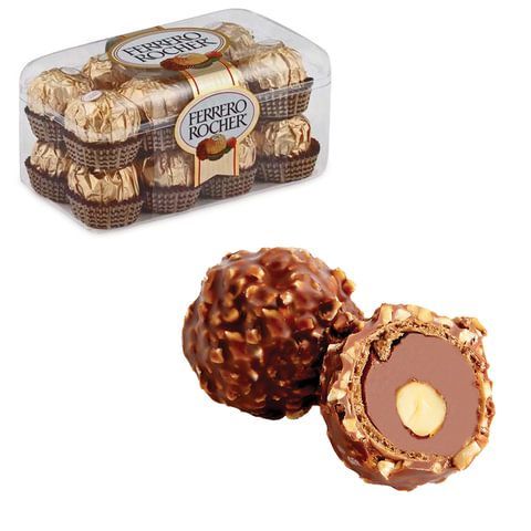 Конфеты шоколадные FERRERO &quot;Rocher&quot; с лесным орехом, 200 г, пластиковая упаковка, ИТАЛИЯ, 77070887