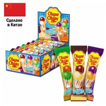 Карамель CHUPA CHUPS 48 шт. (Чупа-Чупс) двойная порция, ассорти 3-х вкусов, 17 г, 58787
