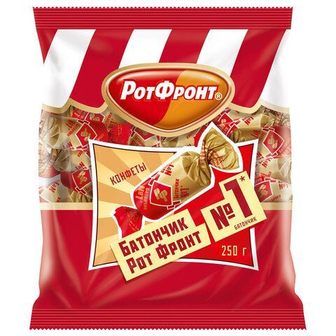 Конфеты шоколадные РОТ ФРОНТ &quot;Батончики&quot;, 250 г, пакет, РФ04274