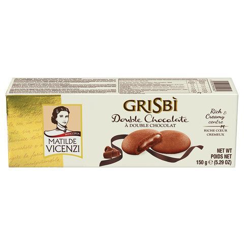 Печенье GRISBI (Гризби) &quot;Chocolate&quot;, с начинкой из шоколадного крема, 150 г, Италия, 13827
