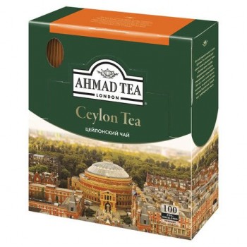 Чай AHMAD "Ceylon Tea", черный цейлонский, 100 пакетиков в конвертах по 2 г, 163i-08