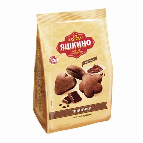 Пряники ЯШКИНО &quot;Шоколадные&quot; мягкие в двойной глазури, 350 г, ЯП901