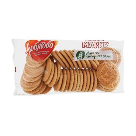 Печенье ЛЮБЯТОВО 10 шт. "Мария", традиционное, затяжное, 500 г, в спайке, 7200029000_540