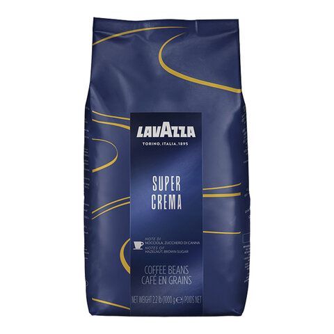 Кофе в зернах LAVAZZA &quot;Espresso Super Crema&quot; 1 кг, ИТАЛИЯ, 4202