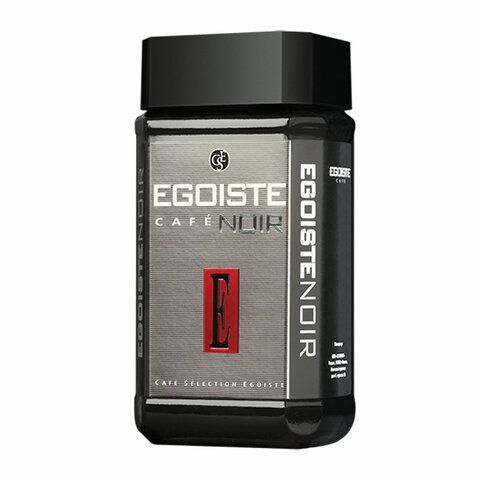 Кофе растворимый EGOISTE &quot;Noir&quot; 100 г, стеклянная банка, сублимированный, ГЕРМАНИЯ, 4492