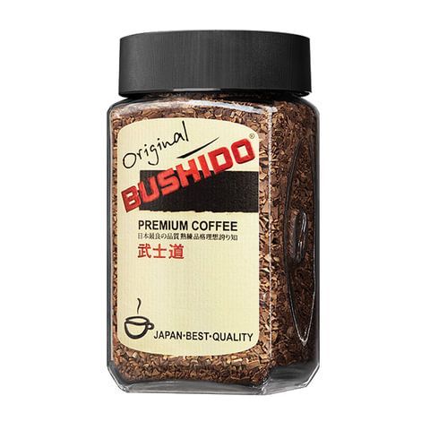 Кофе растворимый BUSHIDO &quot;Original&quot; 100 г, стеклянная банка, сублимированный, ШВЕЙЦАРИЯ, 1004