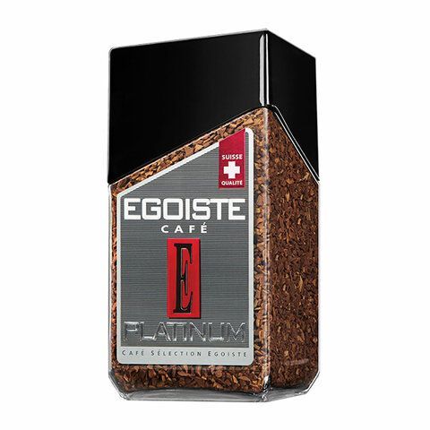 Кофе растворимый EGOISTE &quot;Platinum&quot; 100 г, стеклянная банка, сублимированный, ШВЕЙЦАРИЯ, 8467