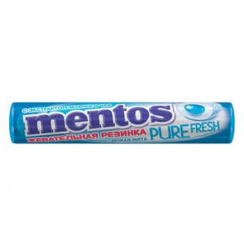 Жевательная резинка MENTOS 48 шт. Pure Fresh "Свежая мята", 15,5 г, 87545