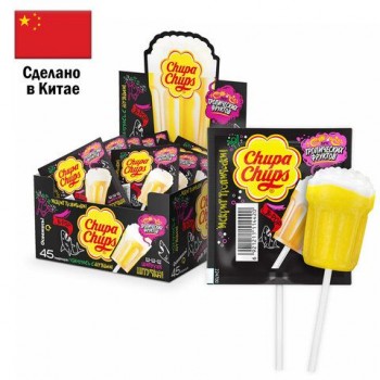 Карамель CHUPA CHUPS 45 шт. (Чупа-Чупс) "В-РОР" тропический, 15 г, 85594