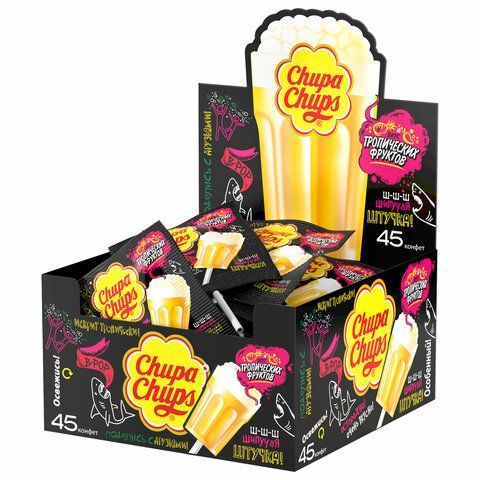 Карамель CHUPA CHUPS 45 шт. (Чупа-Чупс) &quot;В-РОР&quot; тропический, 15 г, 85594