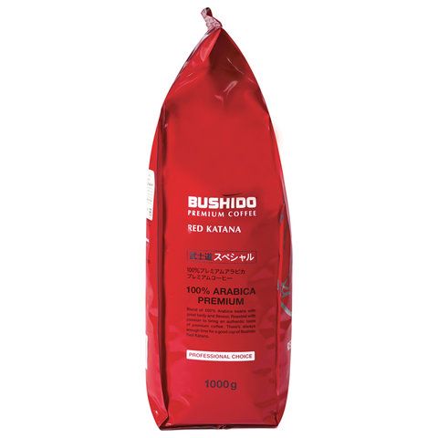 Кофе в зернах BUSHIDO &quot;Red Katana&quot; 1 кг, арабика 100%, НИДЕРЛАНДЫ, BU10004007