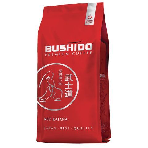 Кофе в зернах BUSHIDO &quot;Red Katana&quot; 1 кг, арабика 100%, НИДЕРЛАНДЫ, BU10004007