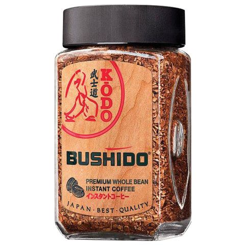 Кофе молотый в растворимом BUSHIDO &quot;Kodo&quot; 95 г, стеклянная банка, сублимированный, ШВЕЙЦАРИЯ, BU09509001
