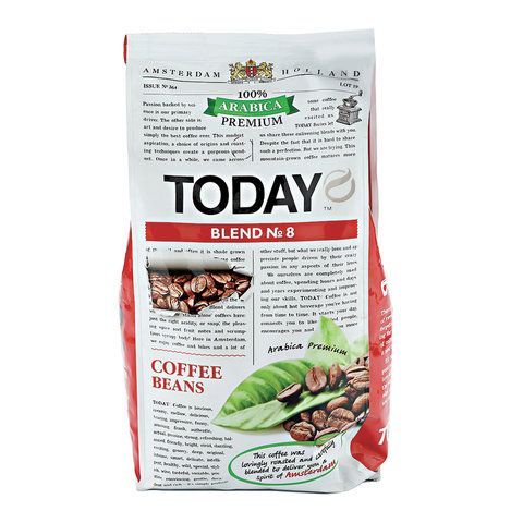 Кофе в зернах TODAY &quot;Blend № 8&quot; 800 г, арабика 100%, НИДЕРЛАНДЫ, ТО80004003