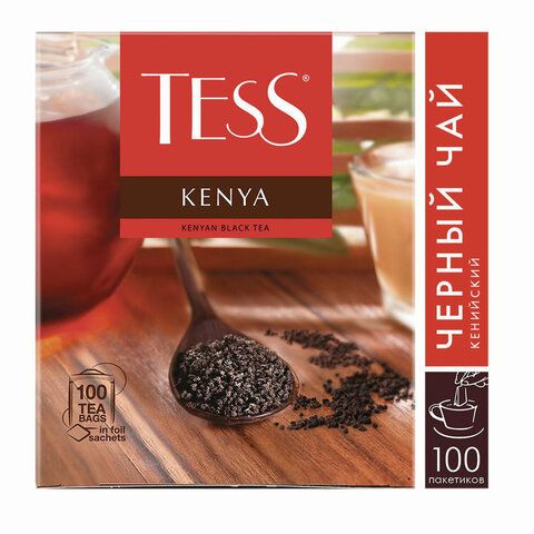 Чай TESS &quot;Kenya&quot; черный кенийский, 100 пакетиков в конвертах по 2 г, 1264-09