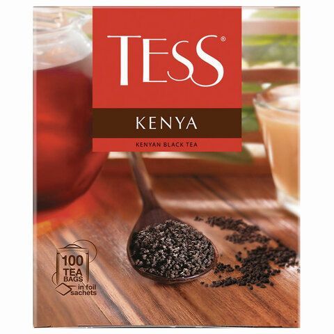 Чай TESS &quot;Kenya&quot; черный кенийский, 100 пакетиков в конвертах по 2 г, 1264-09