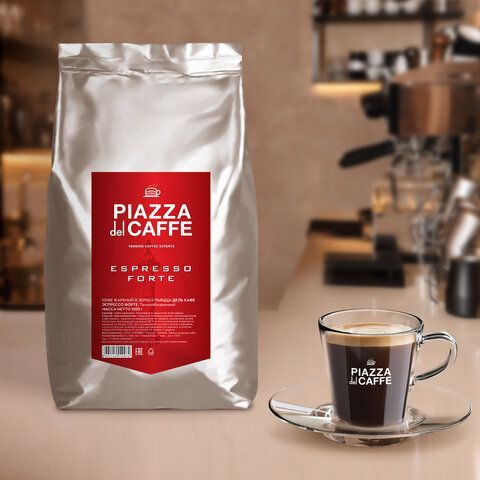 Кофе в зернах PIAZZA DEL CAFFE &quot;Espresso Forte&quot; 1 кг, 1097-06