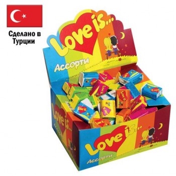 Жевательная резинка LOVE IS 100 шт. ассорти вкусов, 4,2 г, 47149