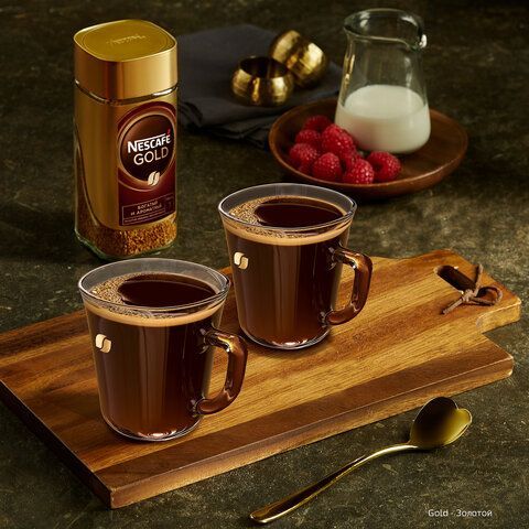 Кофе молотый в растворимом NESCAFE &quot;Gold&quot; 190 г, сублимированный, 12403031