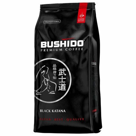 Кофе в зернах BUSHIDO &quot;Black Katana&quot; 1 кг, арабика 100%, НИДЕРЛАНДЫ, BU10004008