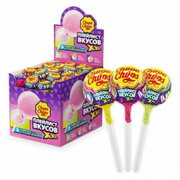Карамель CHUPA CHUPS 40 шт. (Чупа-Чупс) "XXL Flavors Playlist", ассорти, 29 г, 100215