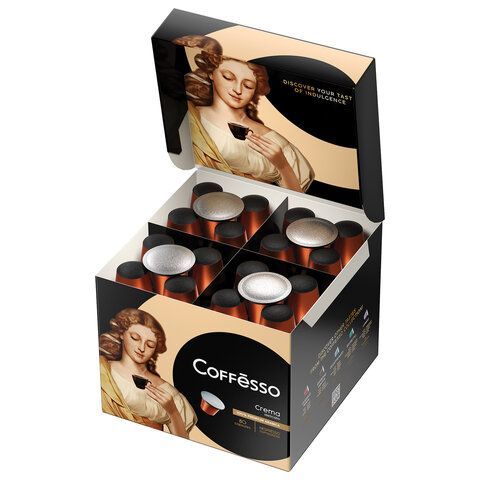 Кофе в капсулах 80 порций для Nespresso, COFFESSO &quot;Crema Delicato&quot;, арабика 100%, 101737