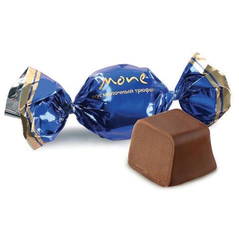 Конфеты шоколадные KONTI &quot;Моне&quot; со вкусом молочного трюфеля, 200 г, пакет, 9663
