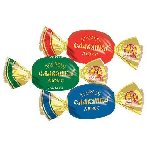 Конфеты шоколадные СЛАВЯНКА &quot;Ассорти Славянка Люкс&quot;, с оригинальными начинками, 1000 г, пакет, 30578