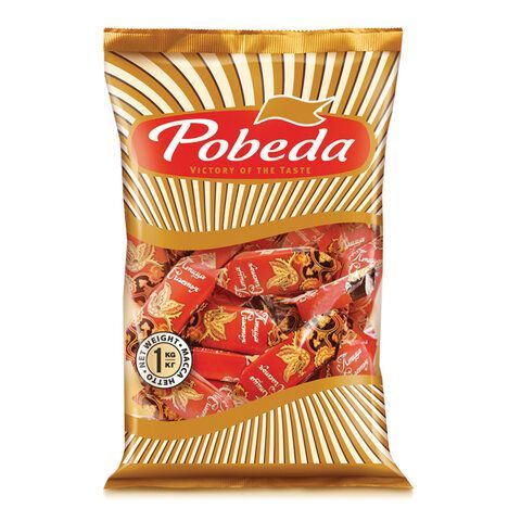 Конфеты ПОБЕДА ВКУСА &quot;Птица счастья&quot; вафельные, 1000 г, пакет, IM_094_С/1х3