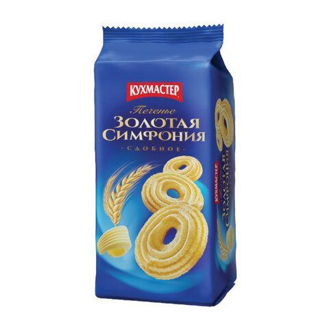 Печенье КУХМАСТЕР &quot;Золотая симфония&quot;, сдобное, песочное, 230 г, 203964