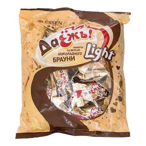 Конфеты шоколадные ESSEN &quot;ДаЁжъ!&quot; Light со вкусом шоколадного брауни, 500 г, пакет