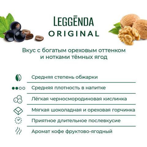 Кофе в зернах Poetti &quot;Leggenda Original&quot; 1 кг, 18001