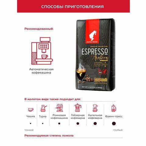 Кофе в зернах JULIUS MEINL &quot;Espresso Arabica Premium Collection&quot; 1 кг, арабика 100%, ИТАЛИЯ, 89532