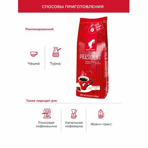 Кофе молотый JULIUS MEINL &quot;Prasident Classic Collection&quot; 250 г, ИТАЛИЯ, 75504