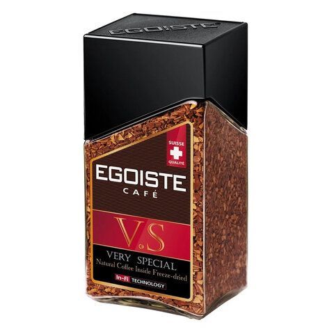 Кофе растворимый EGOISTE &quot;V.S&quot; 100 г, стеклянная банка, сублимированный, ШВЕЙЦАРИЯ, EG10009007