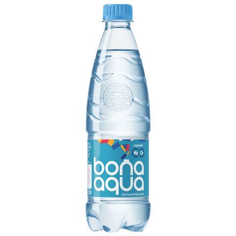 Вода негазированная питьевая BONA AQUA 24 шт. 0,5 л, 2418501