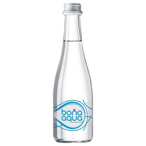Вода негазированная питьевая BONA AQUA 12 шт. 0,33 л, стеклянная бутылка, 2418801