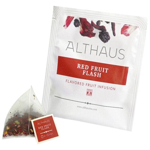 Чай ALTHAUS &quot;Red Fruit Flash&quot; фруктовый, 15 пирамидок по 2,75 г, ГЕРМАНИЯ, TALTHL-P00010