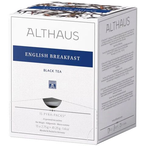 Чай ALTHAUS &quot;English Breakfast&quot; черный, 15 пирамидок по 2,75 г, ГЕРМАНИЯ, TALTHL-P00001